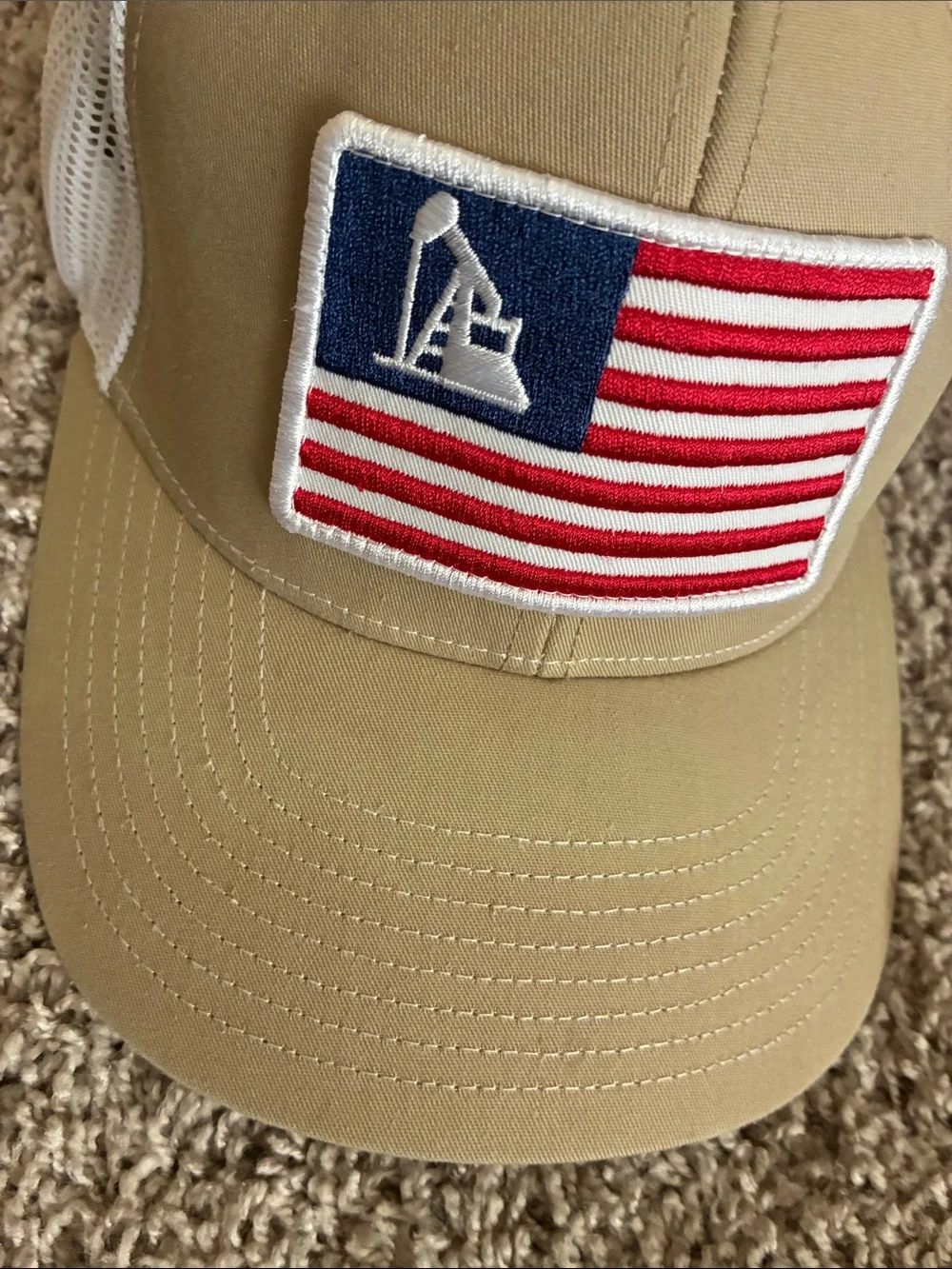 Ariat Oil Rig USA Flag Trucker SnapBack Cap